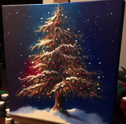 20 Amazing Painting Ideas + A Step by Step Canvas Painting Guide 5 A Christmas tree provides an opportunity for beginner artists to practice painting a festive scene with various elements, such as lights, ornaments, and branches. Think of baubles, tinsel, wrapped gifts, a fireplace etc.