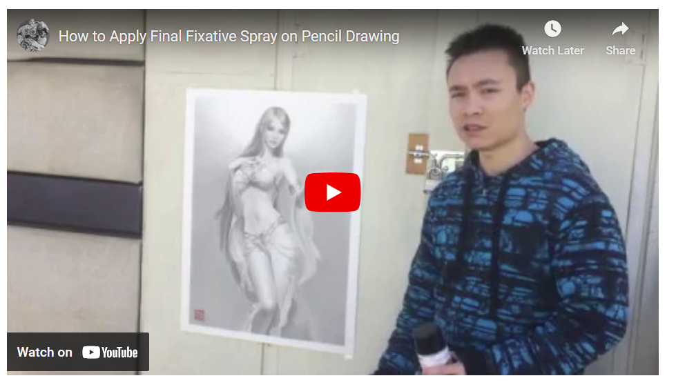How to Seal Pencil Drawings the Correct and Easy Way 1 how to apply fixative to a pencil drawing video