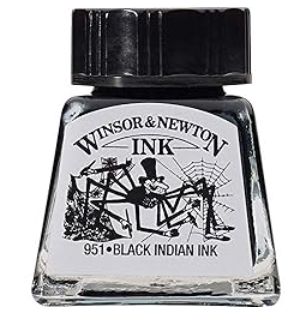 7 Pen and ink drawing materials you'll need now to get started 1 winsor and newton black indian ink