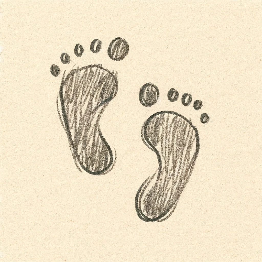 40 Creative Drawing Ideas for When You're Bored 38 Footprints Like little oval shapes with toes.