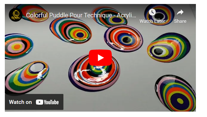 13 Acrylic Flow Painting Techniques: Ultimate Guide 1 Puddle Pour video