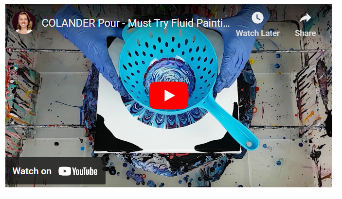 13 Acrylic Flow Painting Techniques: Ultimate Guide 7 Colander Pour video