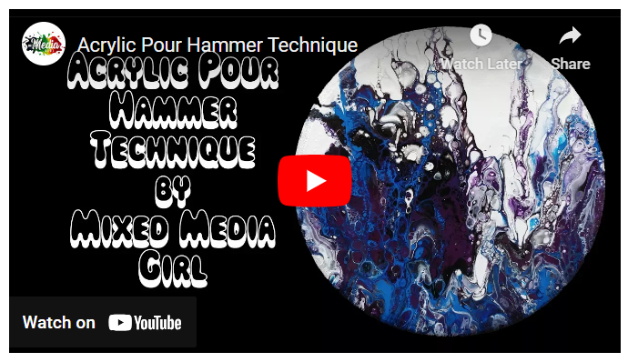 13 Acrylic Flow Painting Techniques: Ultimate Guide 11 Hammer Pour video
