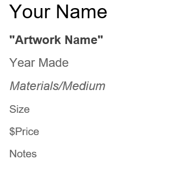 How to make Art Gallery Labels in a day like a Professional 3 art gallery labels template