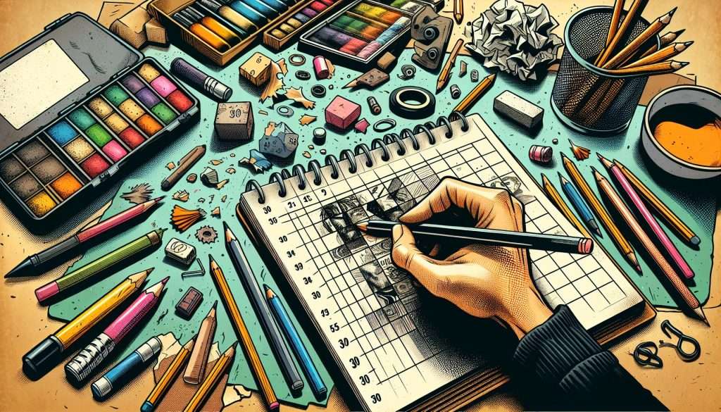 Boost Your Art Skills: Top 30 Day Drawing Challenge Ideas 4 Benefits of a 30-Day Drawing Challenge - person drawing their challenges in a calendar