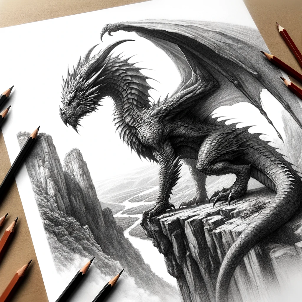 Over 30 Easy and Cool Aesthetic Drawing Ideas to Spark Creativity 7 dragon drawing