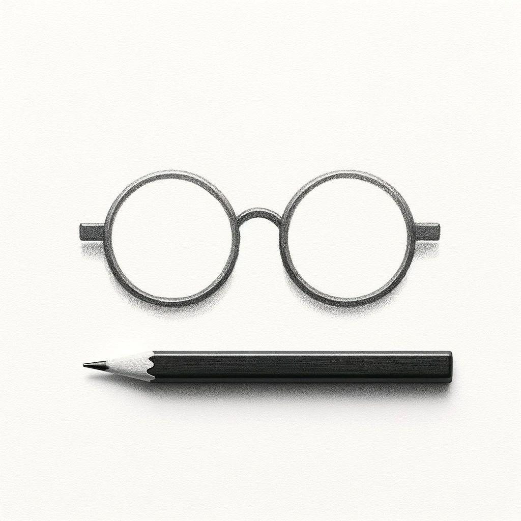 Top Stuff to Sketch, 38 Ideas To Draw In Your Sketchbook 17 Eye glasses drawing in pencil