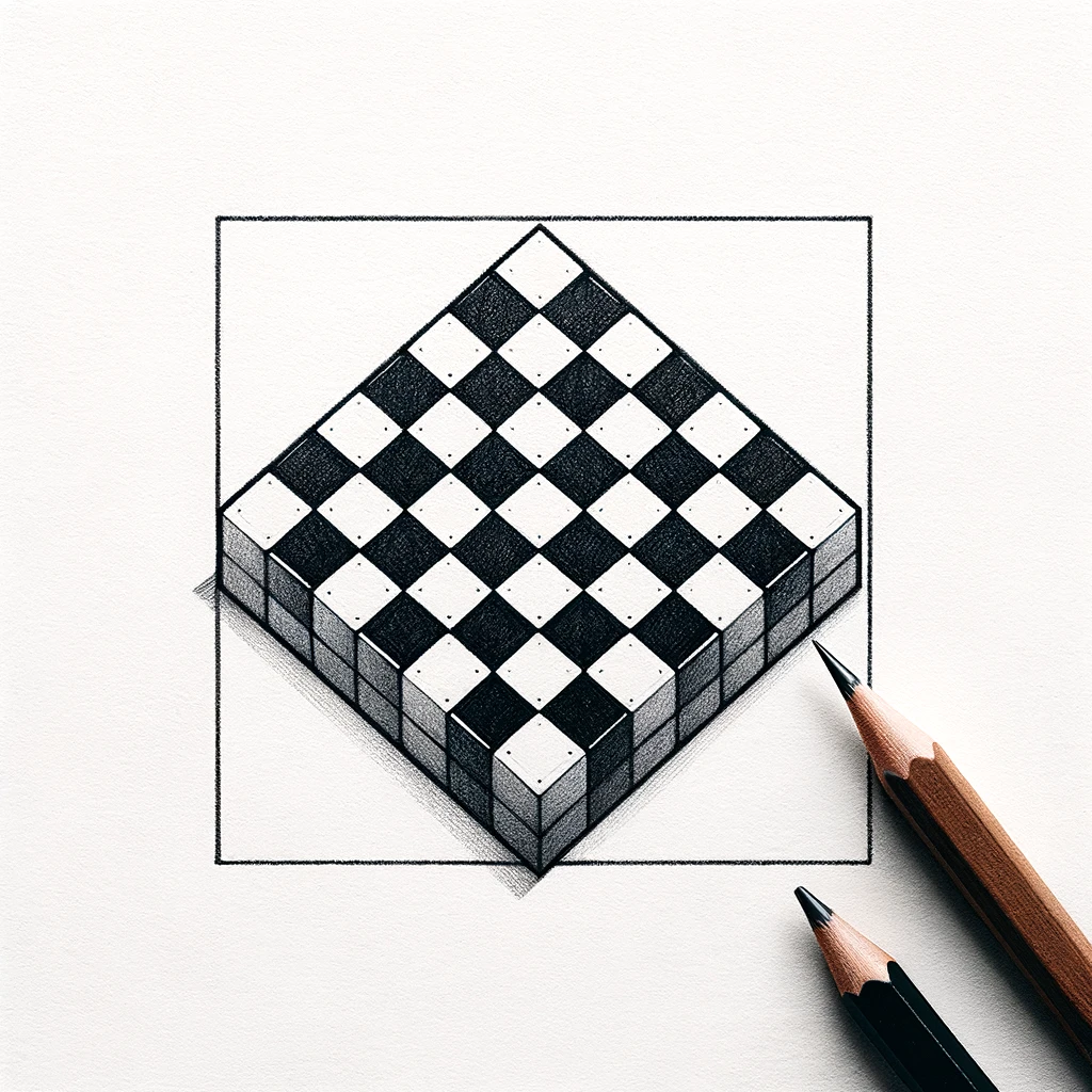 Top Stuff to Sketch, 38 Ideas To Draw In Your Sketchbook 10 Square chess board drawing