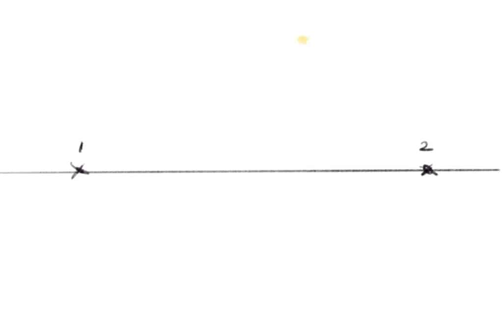 Mastering 2 Point Perspective Drawing: Easy To Draw Ideas 1 2 point perspective horizon line with 2 vanishing points 1 and 2 noted