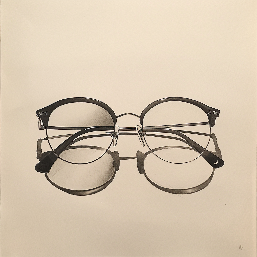 52 Healing Broken Drawing Ideas to Mend a Heart 37 A Pair of Glasses With One Lens Missing