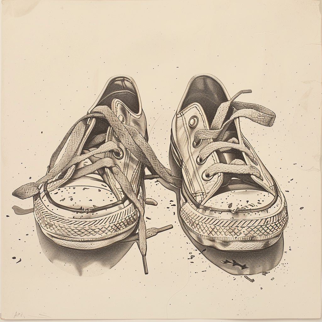 52 Healing Broken Drawing Ideas to Mend a Heart 44 A Pair of Worn-Out Shoes With Holes