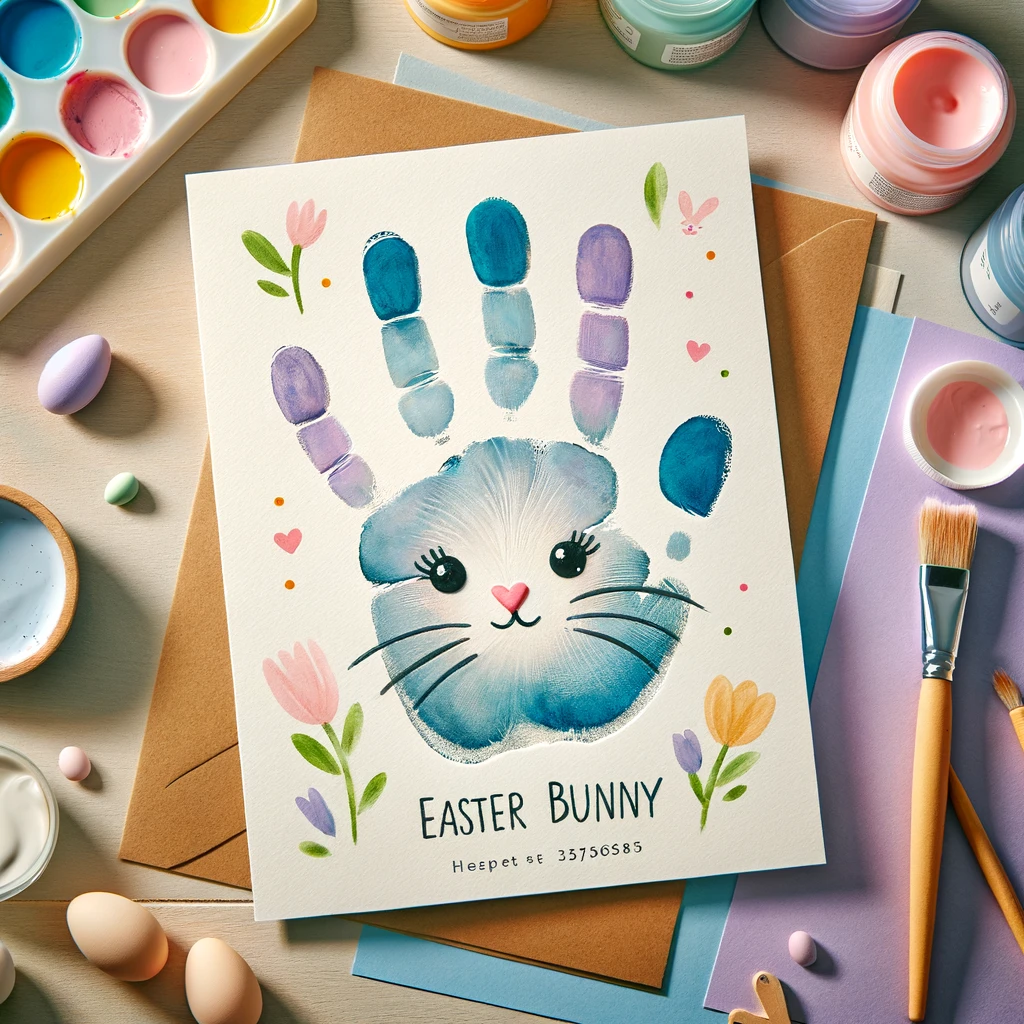 21 Easy Easter Art Projects for Kids: Boost Creativity & Make Memories 23 Handprint Easter Bunny Card