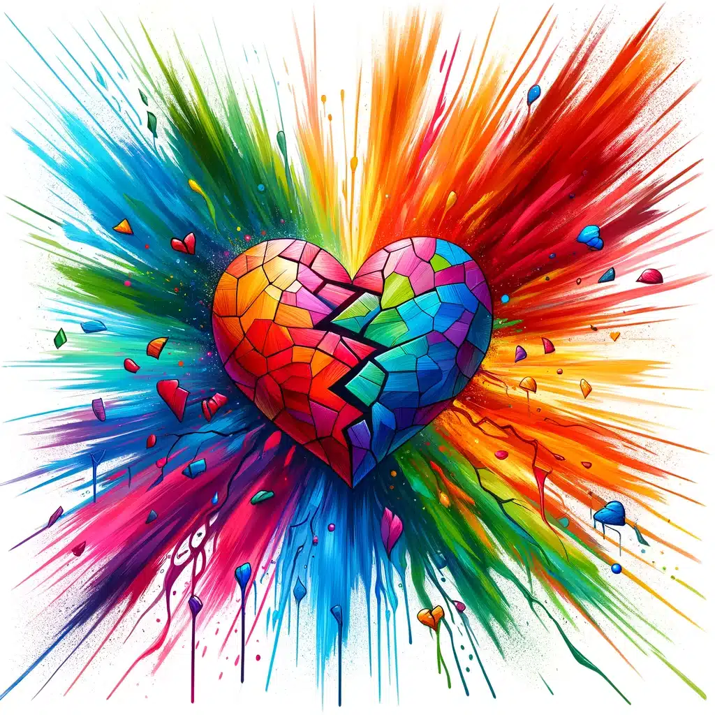 52 Healing Broken Drawing Ideas to Mend a Heart 5 broken Heart in Colors