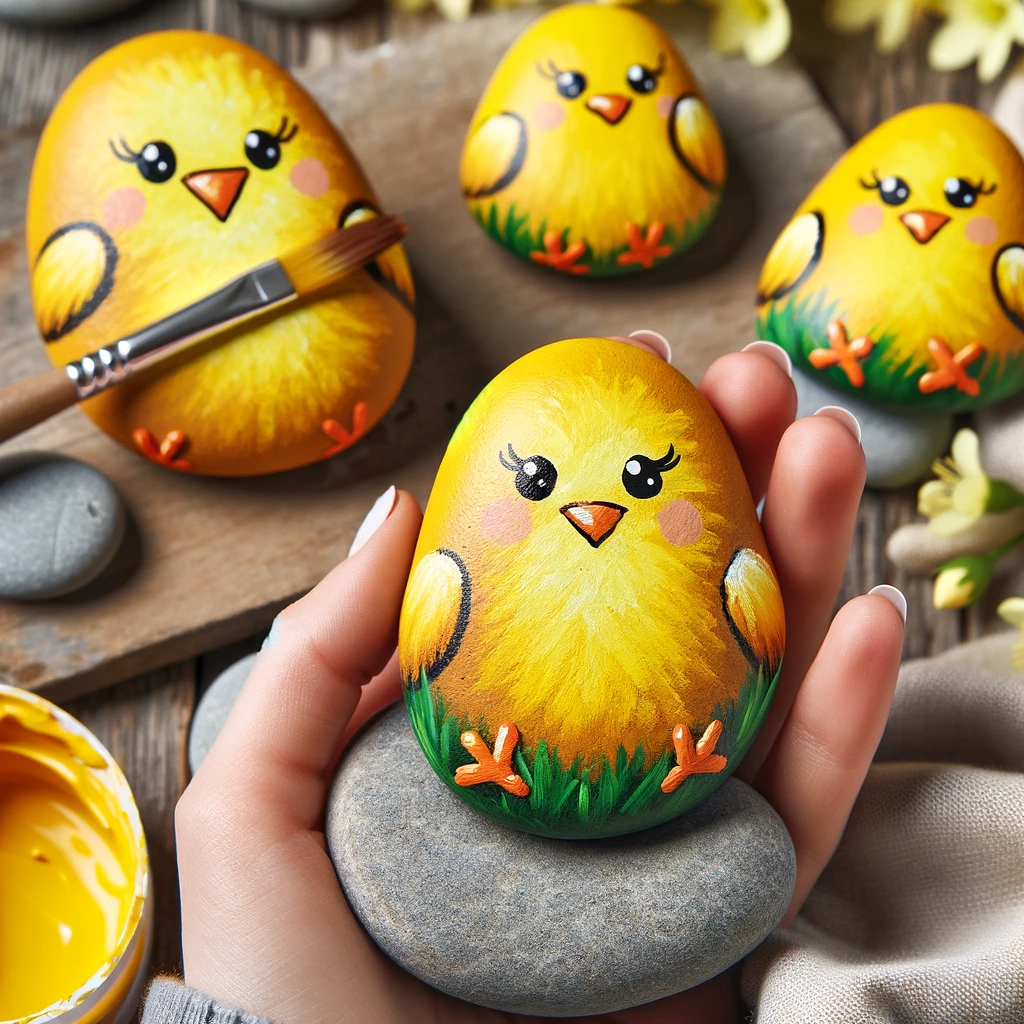 21 Easy Easter Art Projects for Kids: Boost Creativity & Make Memories 18 Little Chick Rocks