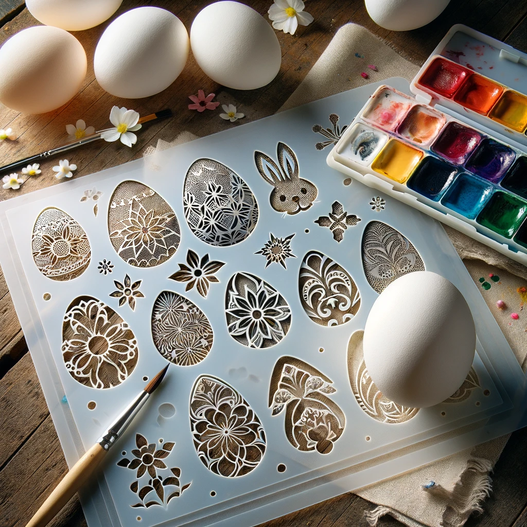 21 Easy Easter Art Projects for Kids: Boost Creativity & Make Memories 6 stencils for easter eggs