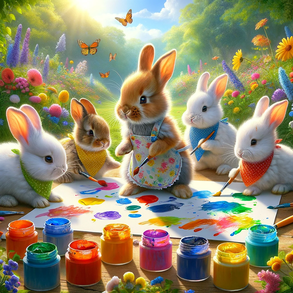 21 Easy Easter Art Projects for Kids: Boost Creativity & Make Memories 1 cute bunnies making easter art