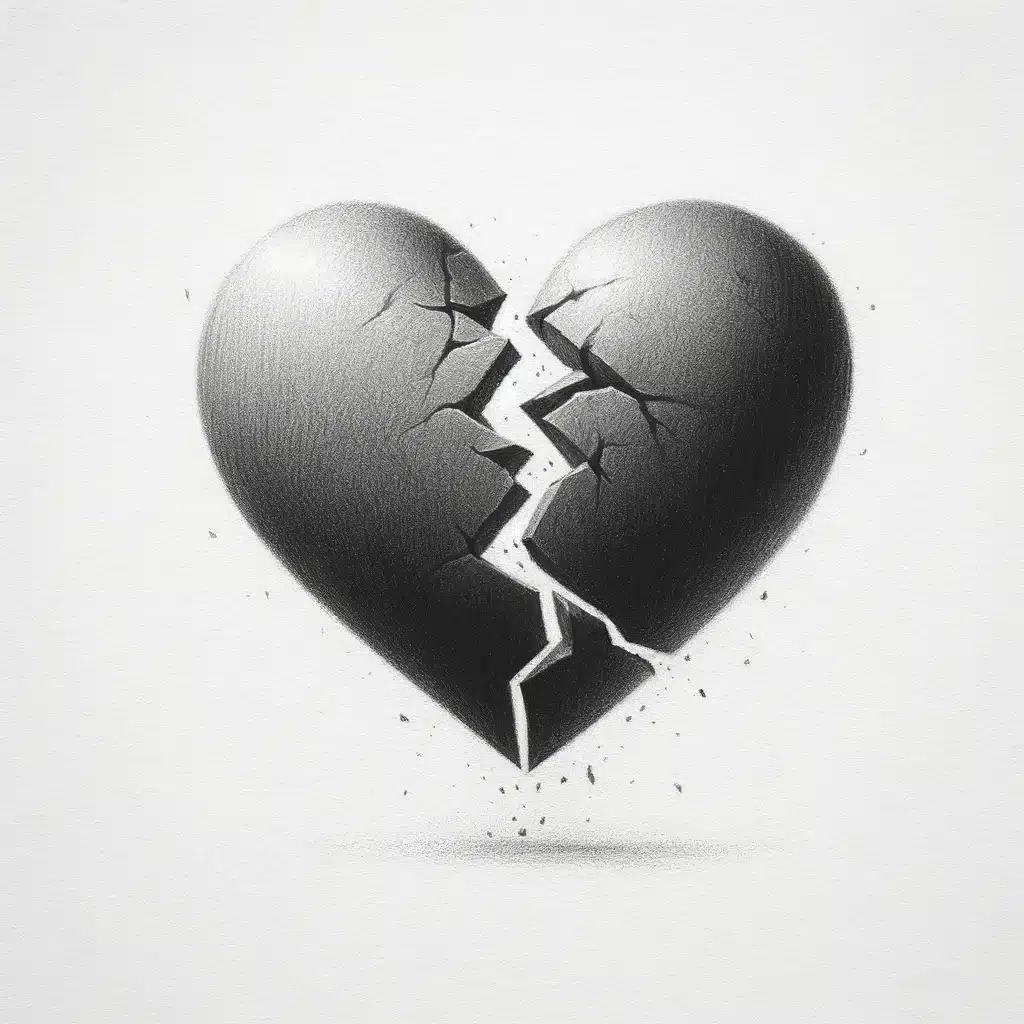 52 Healing Broken Drawing Ideas to Mend a Heart 1 drawing a heartbreak in pencil