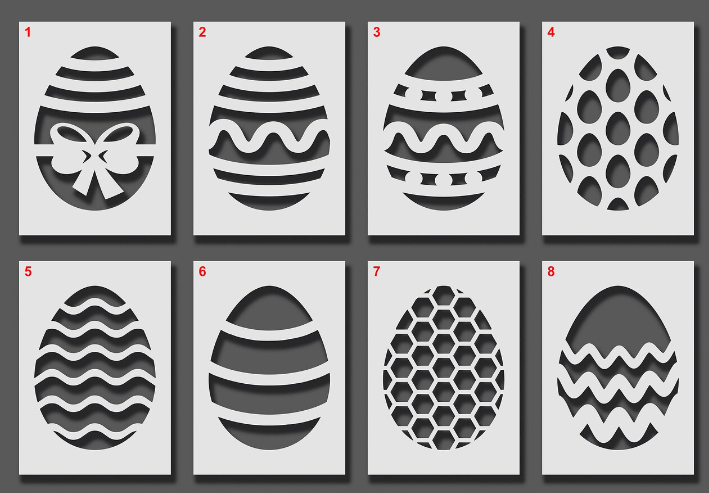 21 Easy Easter Art Projects for Kids: Boost Creativity & Make Memories 7 Stencils for easter eggs on Etsy
