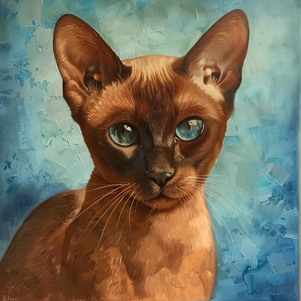 8 Depression Painting Ideas for Emotional Relief 6 painting of a Burmese cat