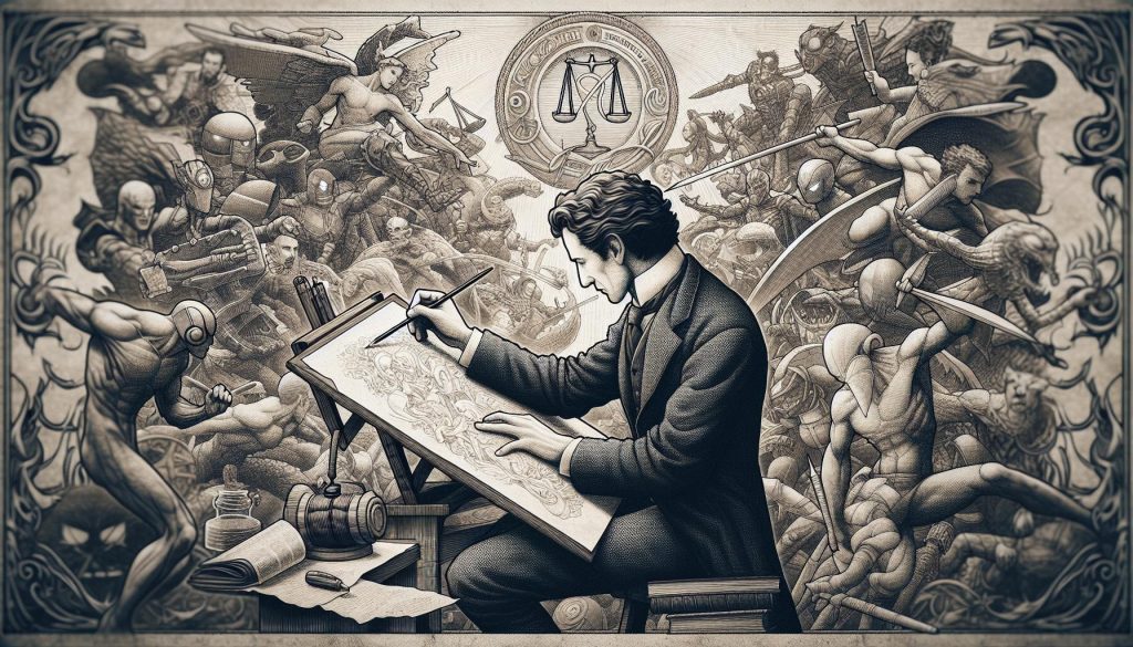 Is Fan Art Legal? Creating Without Copyright Infringement 4 vintage man drawing fair use artworks