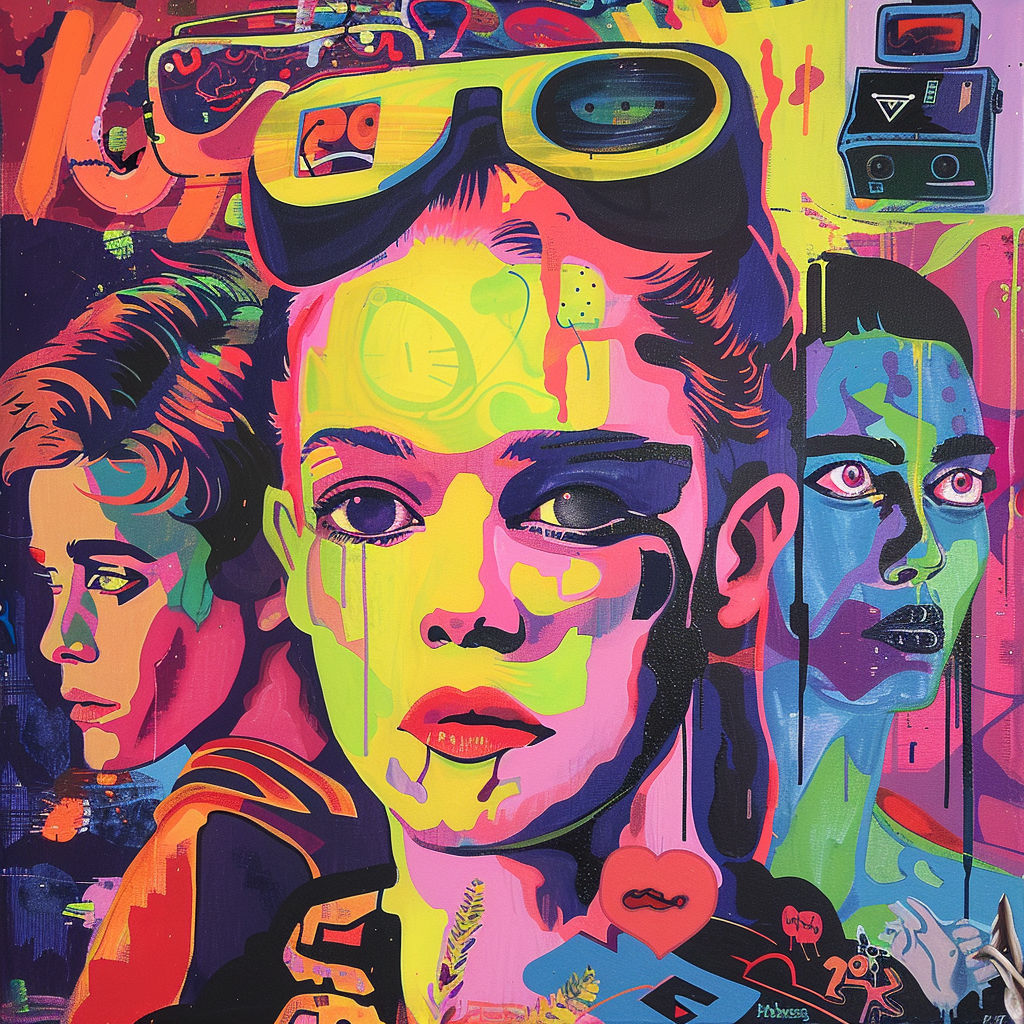 15 Easy Y2K Painting Ideas That Wow: Get Creative 12 Another pop culture icon from the y2k era was Ramona Flowers from "Scott Pilgrim" by Bryan Lee O'Malley. "Scott Pilgrim's Precious Little Life," the first volume of the series, was published in 2004, and Ramona Flowers is known for her distinctive and changing appearance, which sometimes includes goggles on her head.