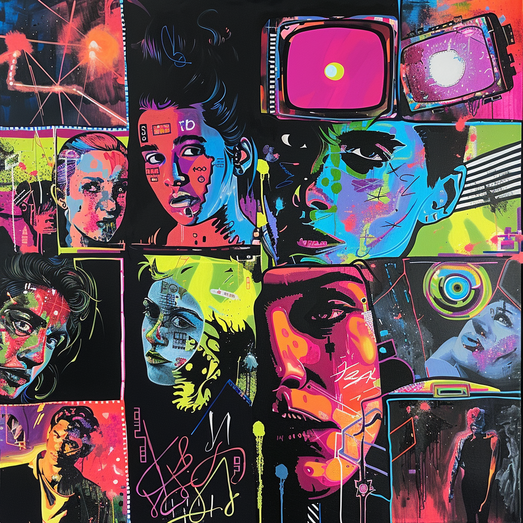 15 Easy Y2K Painting Ideas That Wow: Get Creative 13 This y2k aesthetic inspired painting highlights the changes in not only people but the technology as we moved from the 90's to the Y2K era.