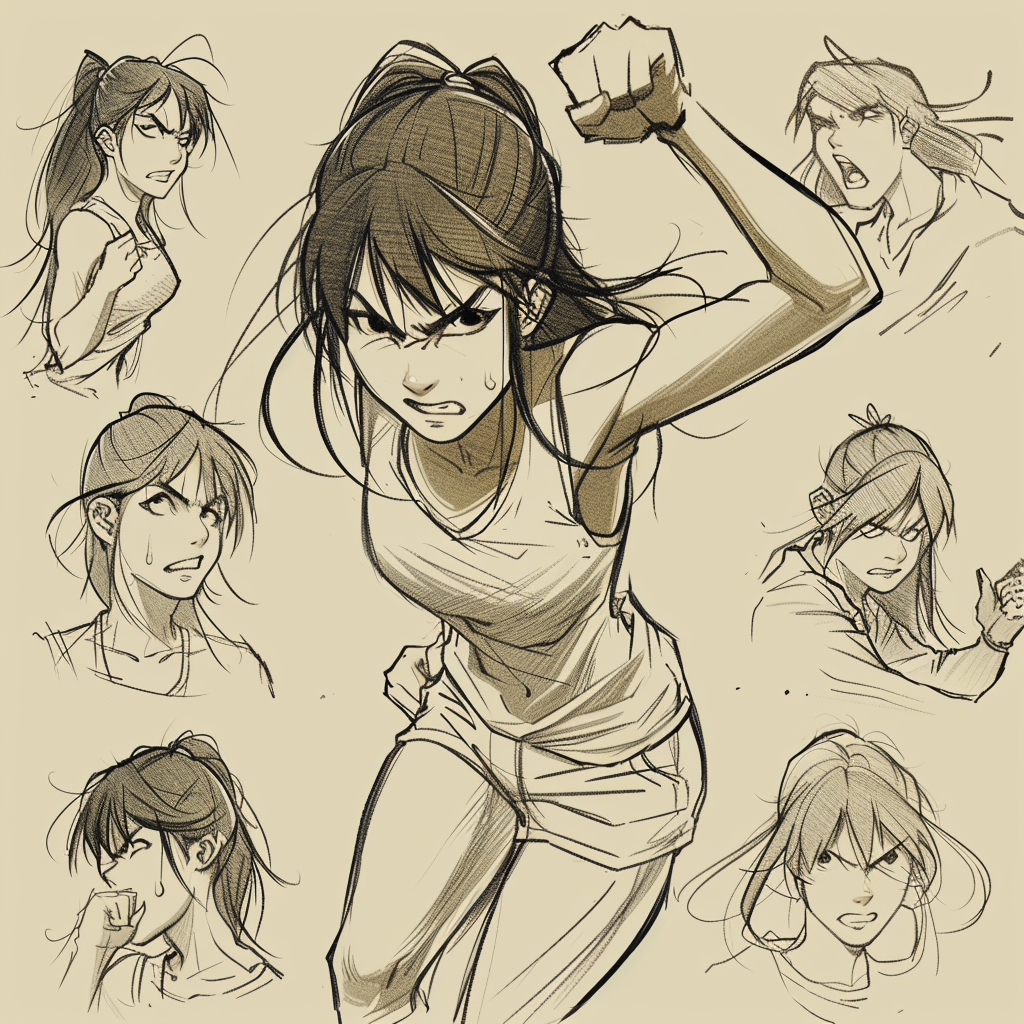 Ultimate 51 Reference Images Of Female Poses for Artists 49 Female Angry Poses Anime Action 2