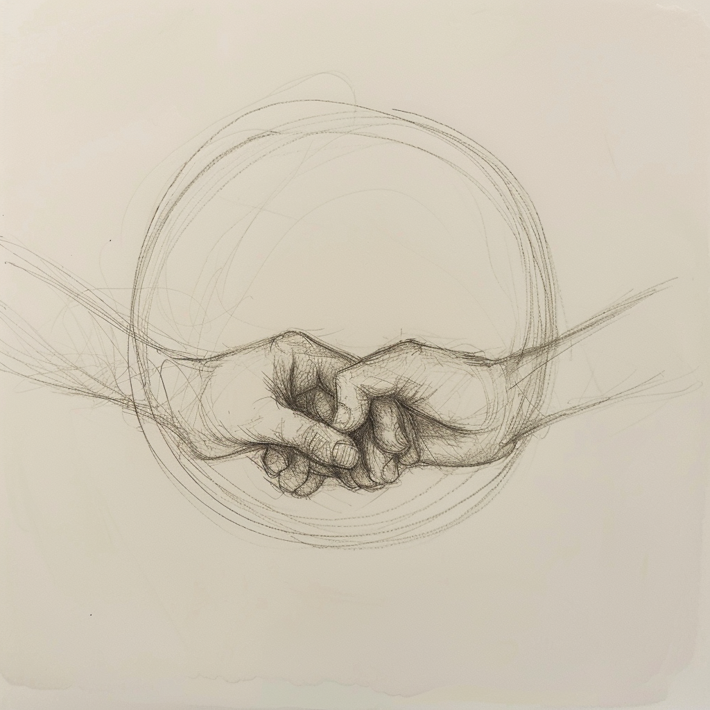 Easy Love Drawing Ideas: From Hearts to Romantic Arts 11 a couple holding hands