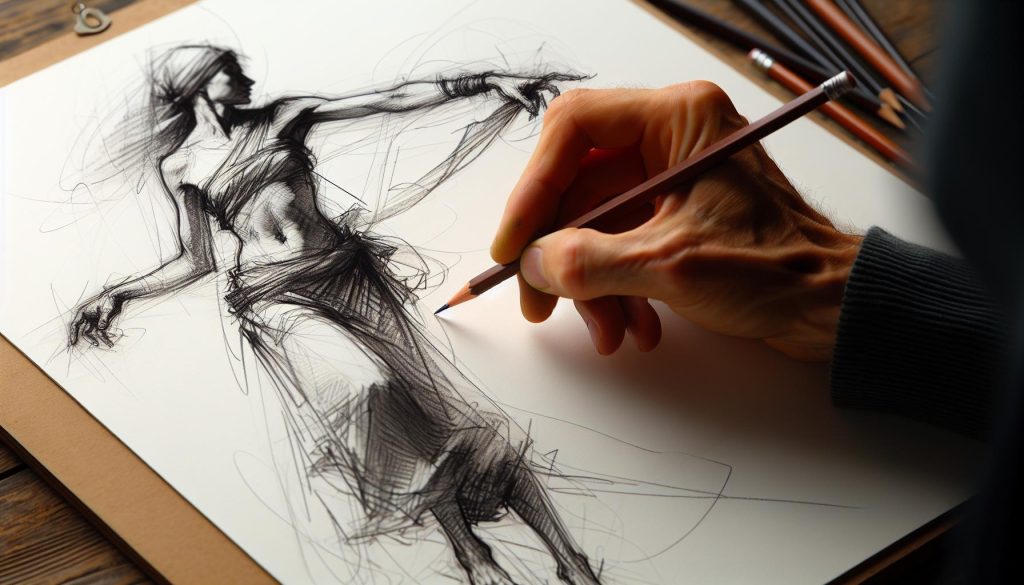 Best Life Drawing Poses: Techniques & Figure Reference Poses 22 drawing a woman in a life drawing class