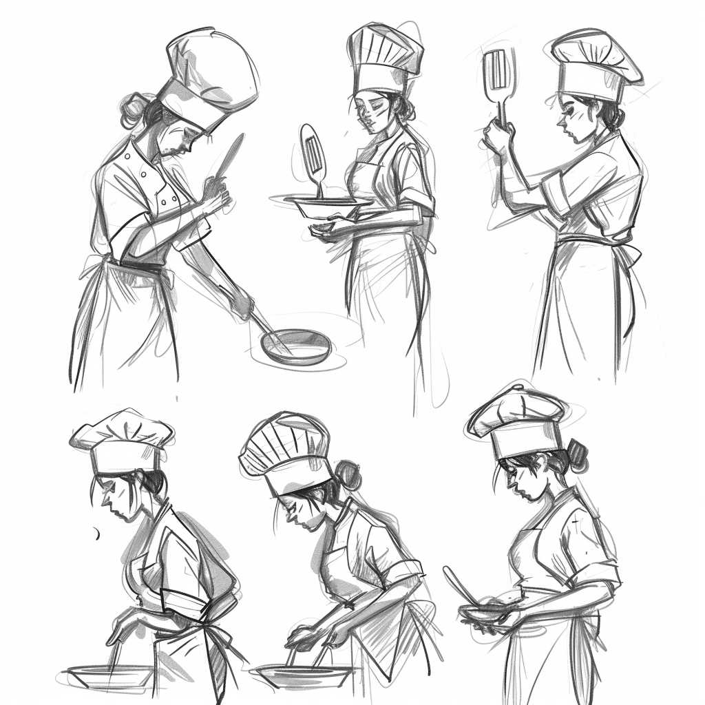 Ultimate 51 Reference Images Of Female Poses for Artists 28 female occupation poses reference image of a chef 2