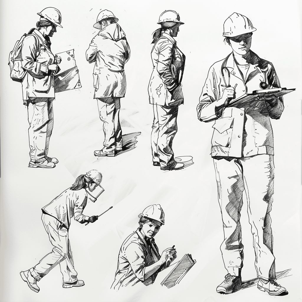 Ultimate 51 Reference Images Of Female Poses for Artists 29 female occupation poses reference image of a construction worker