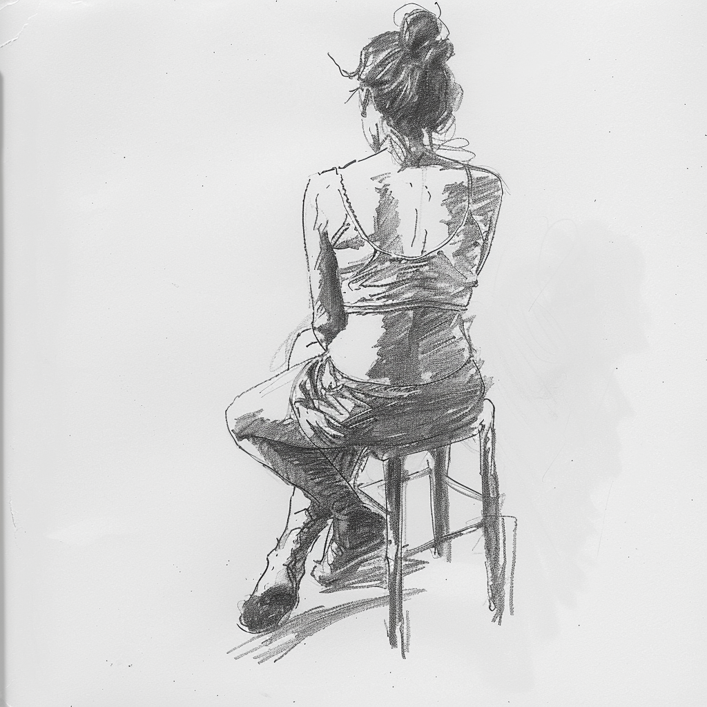 Best Life Drawing Poses: Techniques & Figure Reference Poses 6 female seated pose reference image 2