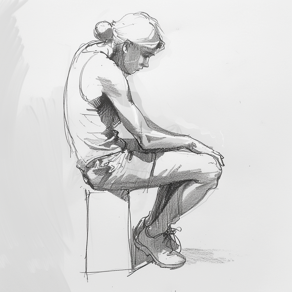 Best Life Drawing Poses: Techniques & Figure Reference Poses 7 female seated pose reference image 3