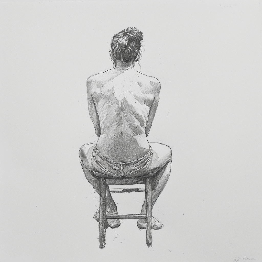 Best Life Drawing Poses: Techniques & Figure Reference Poses 5 female seated pose reference image