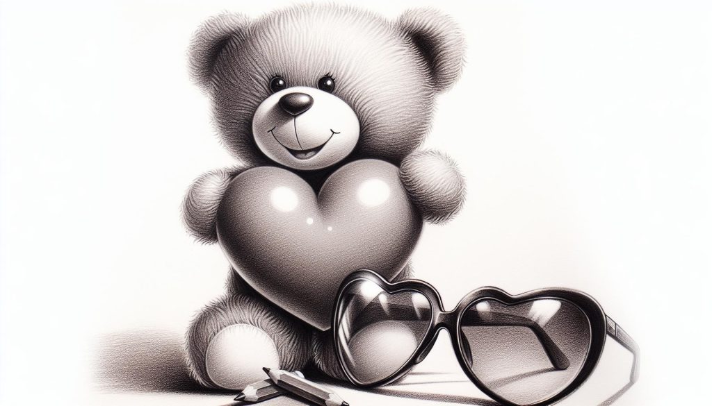 Easy Love Drawing Ideas: From Hearts to Romantic Arts 7 heart themed ideas for drawings teddy bear and heart glasses