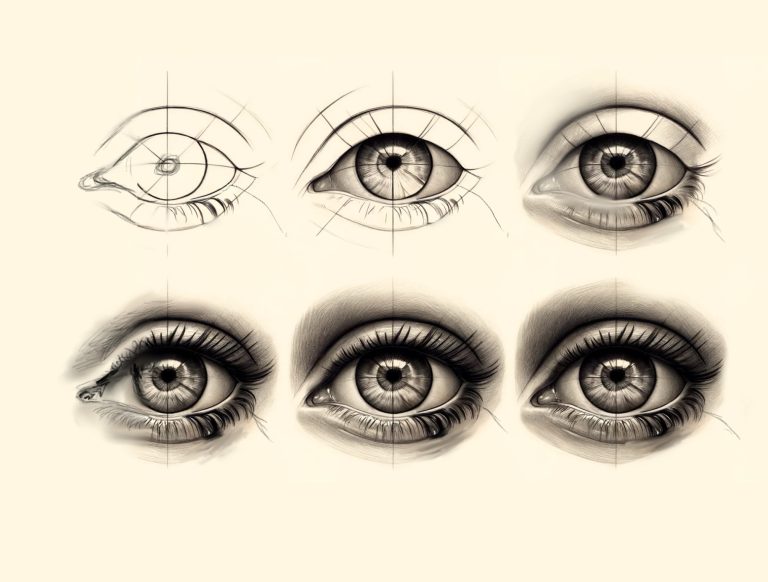 how to draw a realistic eye step by step