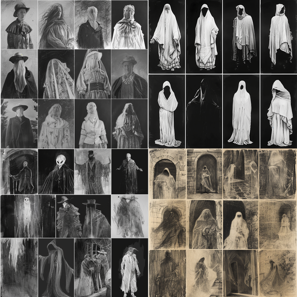 Over 500 Drawing Ideas & Inspiration To Unlock Your Dark Art 16 Ghostly apparitions in historical clothing.