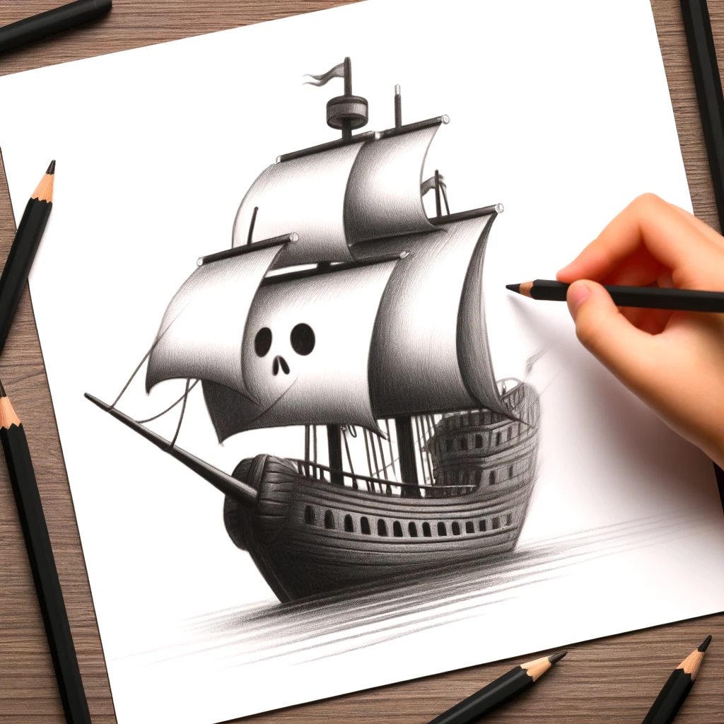Over 500 Drawing Ideas & Inspiration To Unlock Your Dark Art 30 A Ghost Ship drawing