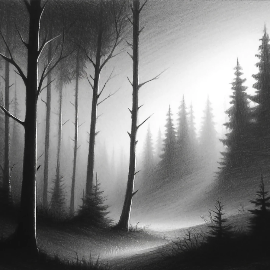 Over 500 Drawing Ideas & Inspiration To Unlock Your Dark Art 31 dark forest drawing