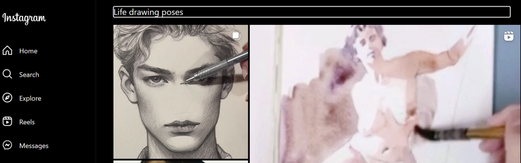 Best Life Drawing Poses: Techniques & Figure Reference Poses 26 instagram life drawing poses example