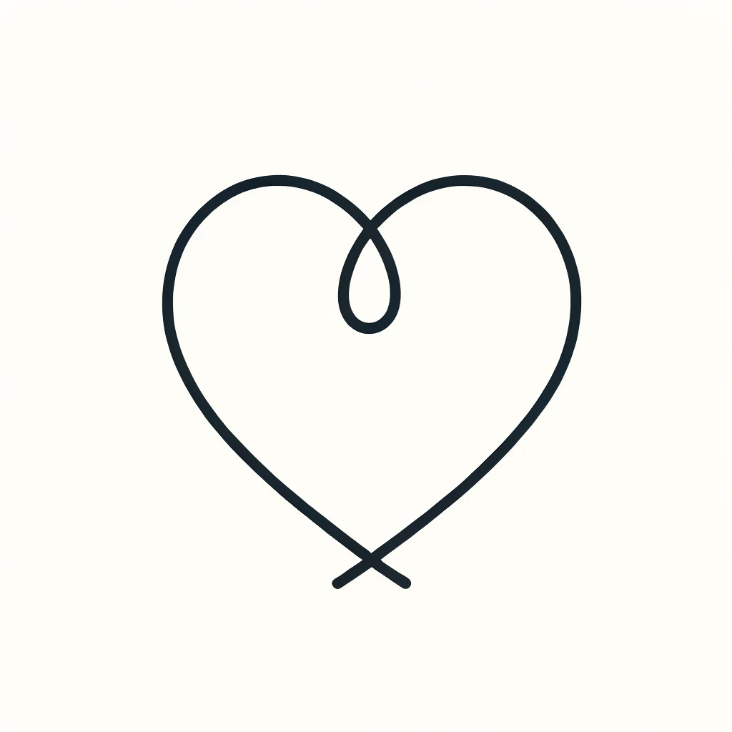 Easy Love Drawing Ideas: From Hearts to Romantic Arts 8 minimalistic heart outline drawing
