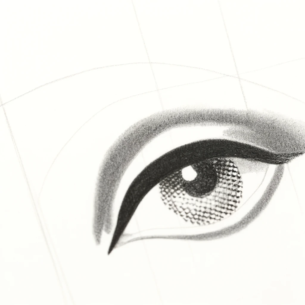 27 Cool Drawing Ideas of Eyes: From Realistic to Anime 23 pop art eye drawing with Bright, often with a dot grid or bold outlines. Ideal for Pop Art.
