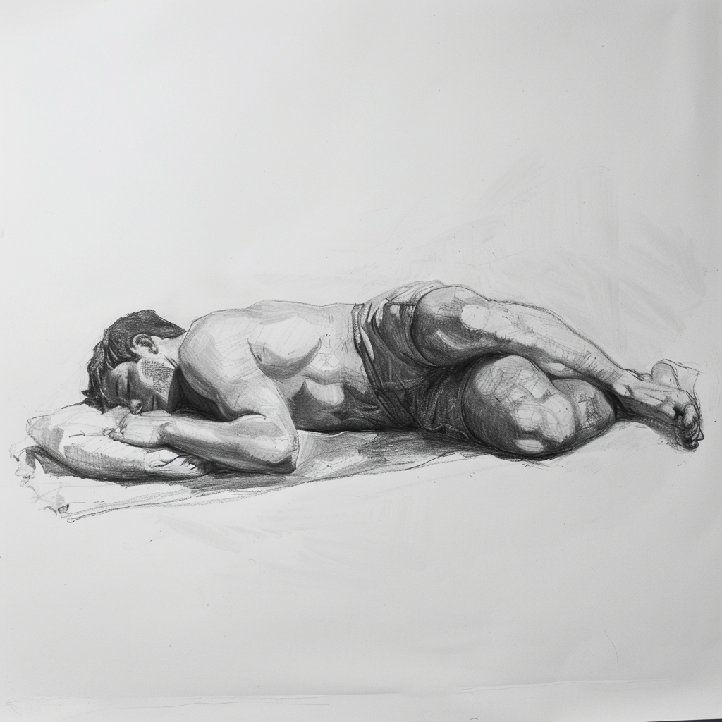 Best Life Drawing Poses: Techniques & Figure Reference Poses 16 reclining body pose for life drawing 2