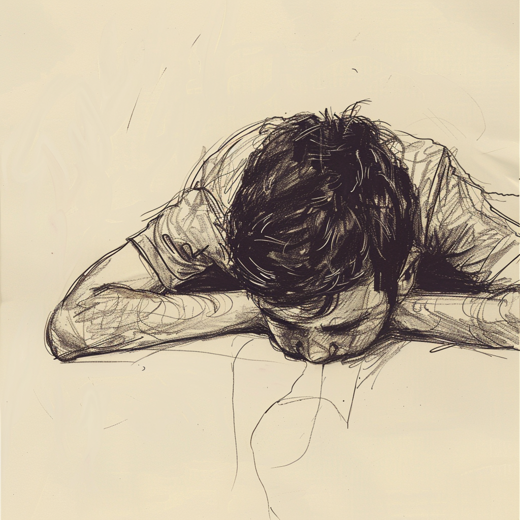 Mastering Sad Poses: A Drawing Reference Guide for Artists 2 sad poses drawing reference head down 2