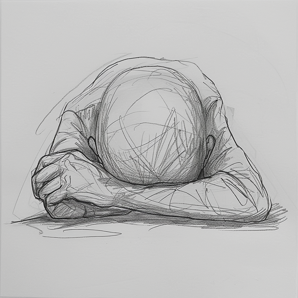 Mastering Sad Poses: A Drawing Reference Guide for Artists 3 sad poses drawing reference head down 3