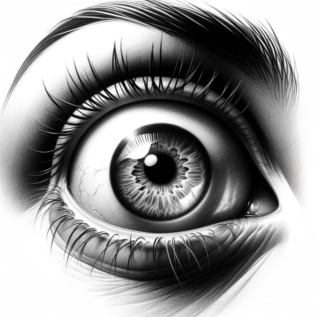 27 Cool Drawing Ideas of Eyes: From Realistic to Anime 36 drawing of a surprised eye
