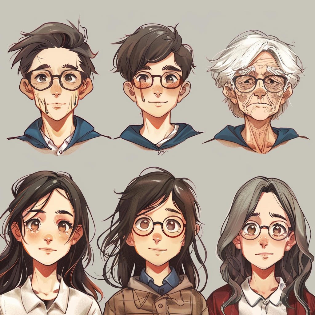 Ultimate Anime Drawing Ideas: Characters, Emotions & Dynamic Poses 18 anime character aging