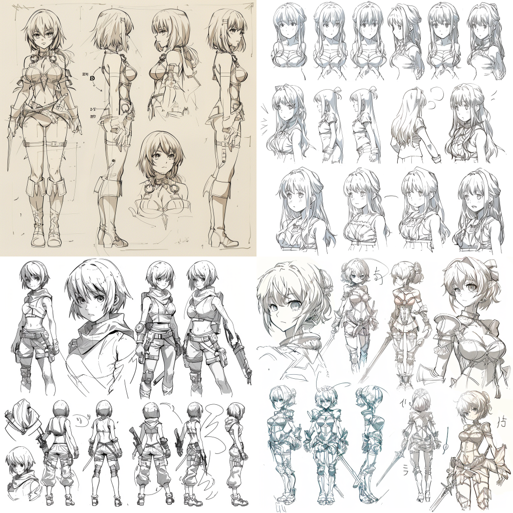 Ultimate Anime Drawing Ideas: Characters, Emotions & Dynamic Poses 13 Anime Character Design Sheets