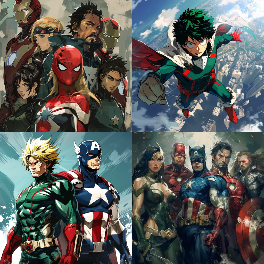 Ultimate Anime Drawing Ideas: Characters, Emotions & Dynamic Poses 8 anime twist on super heroes
