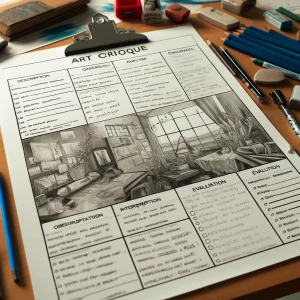 art critique worksheet